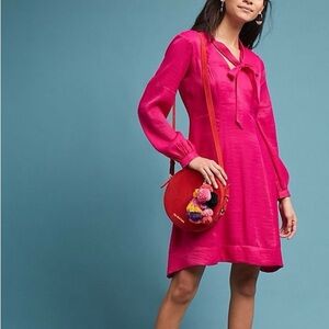 Anthropologie Moulinette Soeurs Gina Keyhole Dress Pink